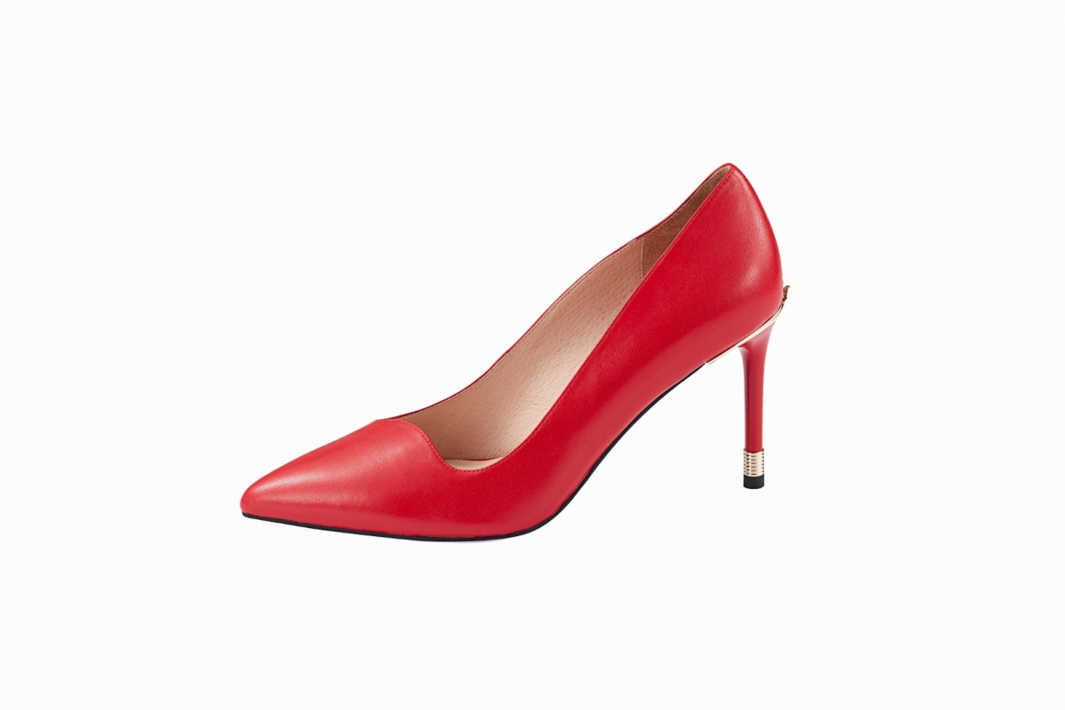 le saunda鮮紅色尖頭高跟鞋 $999